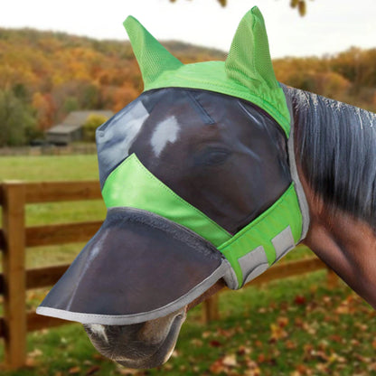 Anti-Mosquito Horse Full Face Protection /  Anti-Worms Mesh Mask with Nasal Cover @ ghoddosh.com