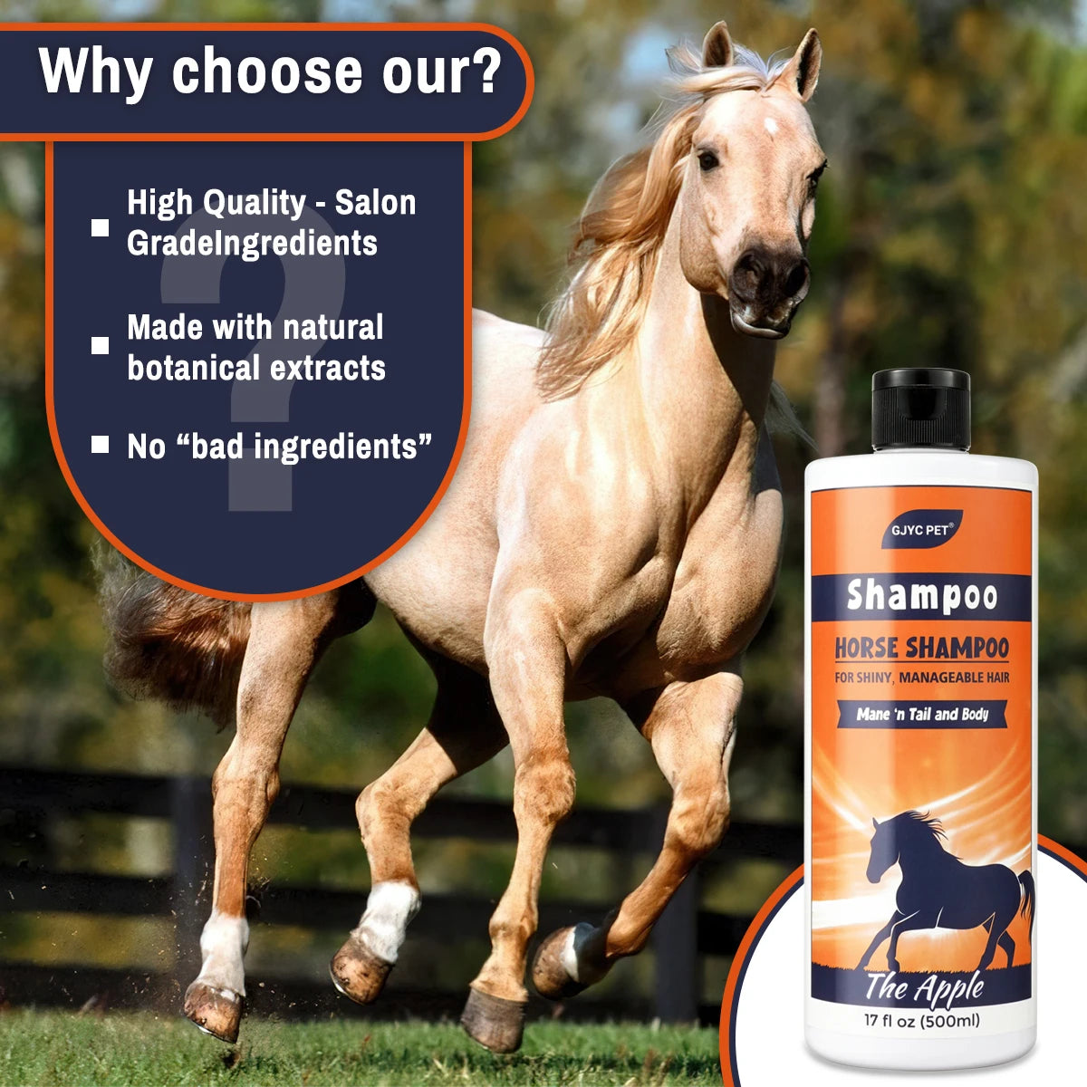 Gentle Equine Moisturizing Shampoo - Horse Conditioning Formula that Enhances Coat Shine , Color and Nourishes Mane @ ghoddosh.com