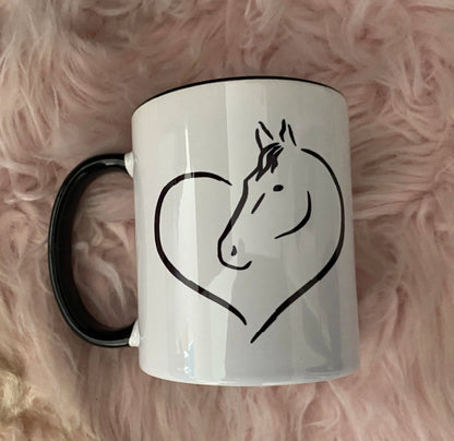 Horse in a Heart coffee mug - Ghoddosh