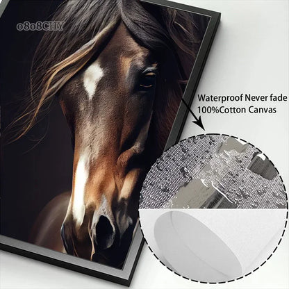Horse Beautiful Posters and Prints Abstract Canvas Decoration