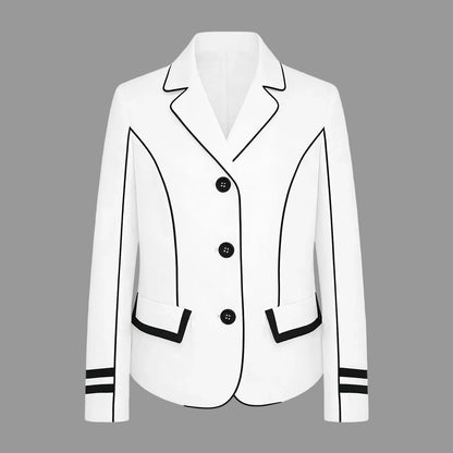  white Children  Horse Riding Blazer  Equestrian Long Sleeve Blazer @ ghoddosh.com