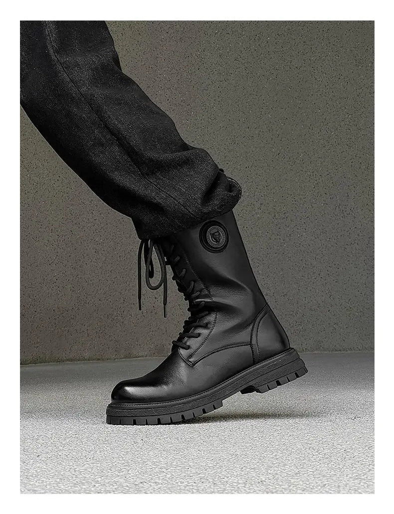 Trendy Thi   Long  Boots - Knee High Leather Boots For Him  @ ghoddsh.com
