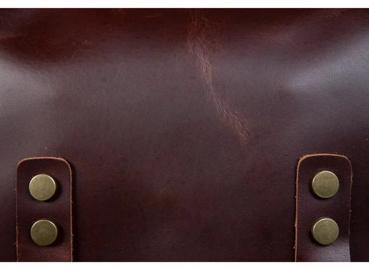 Vintage Horse Genuine Leather Backpack for Men, Large Capacity Travel Daypack, Fits 15-inch Laptop @ ghoddosh.com