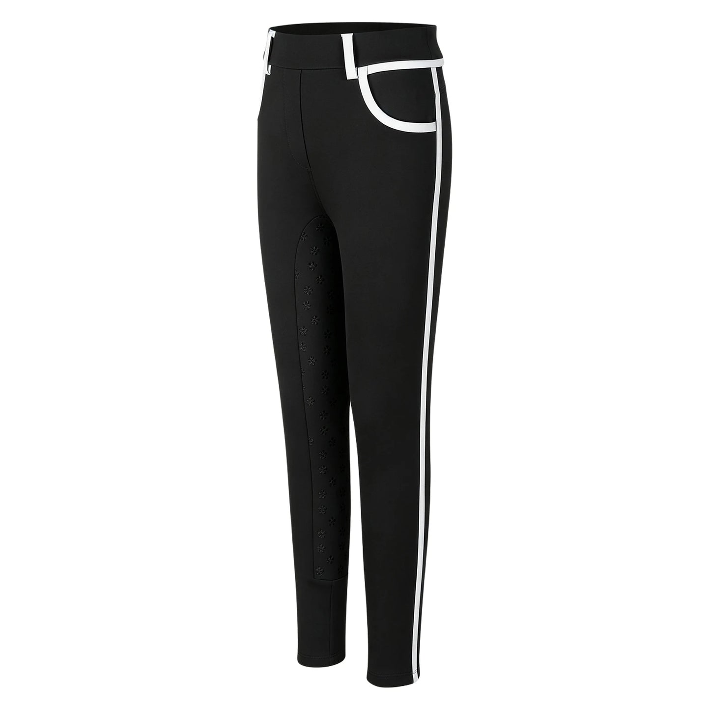 Girls Full Seat Equestrian Leggings  Non-Slip Horse Riding Pants with Pockets @ ghoddosh.com