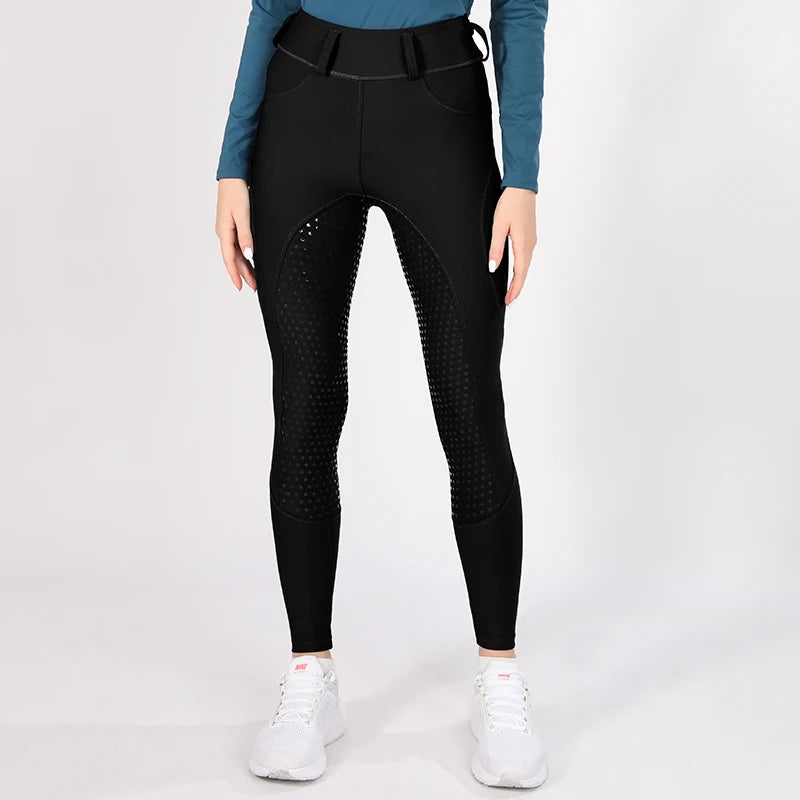 Horse Riding Pants  Women Equestrian  Full Seat Silicone Breeches - Ghoddosh