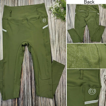 Full Seat Grip Equestrian Breeches with Rider Pocket  /  Women Horse Riding Tights  ghoddosh.com