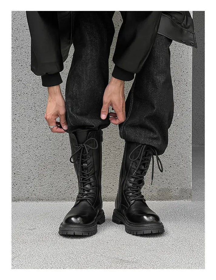 Trendy Thi   Long  Boots - Knee High Leather Boots For Him  @ ghoddsh.com