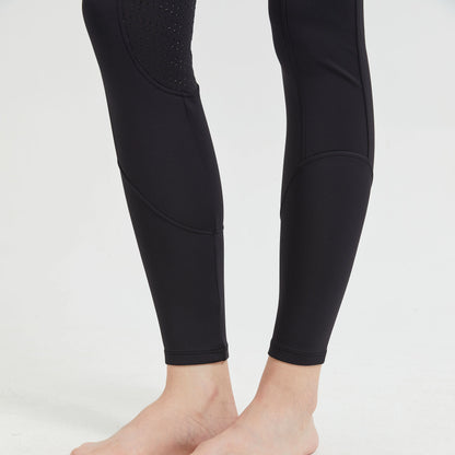 Spring and Autumn Silicone , Horse Riding Pants with Thin Fleece Lining - Ghoddosh