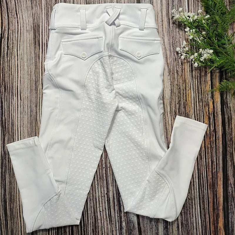 Girls’ Full‑Seat Silicone Equestrian Breeches – Durable, Comfortable & Stylish
