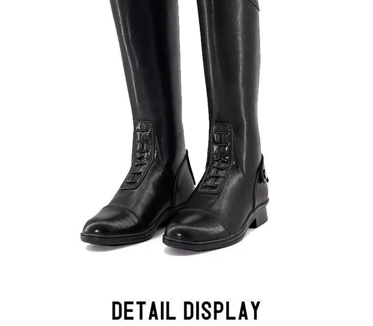 Genuine Leather Professional Equestrian Boots /Horse Riding Cowhide Long Boots