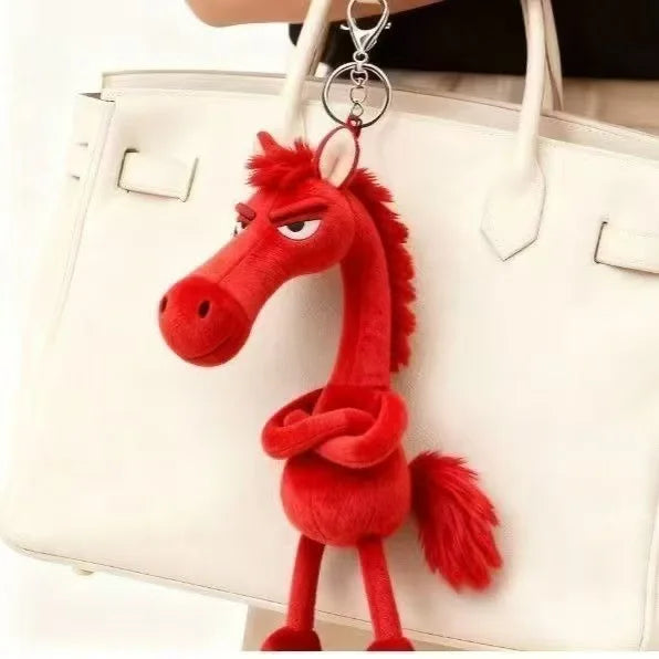 2026 New Black Horse Backpack Ornament / Plush Keychain Back Bag Cartoon Décor @ghoddosh.com