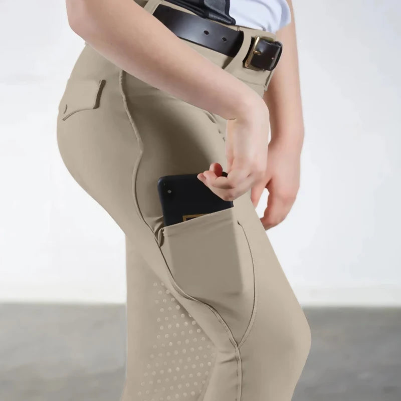 Girls’ Full‑Seat Silicone Equestrian Breeches – Durable, Comfortable & Stylish
