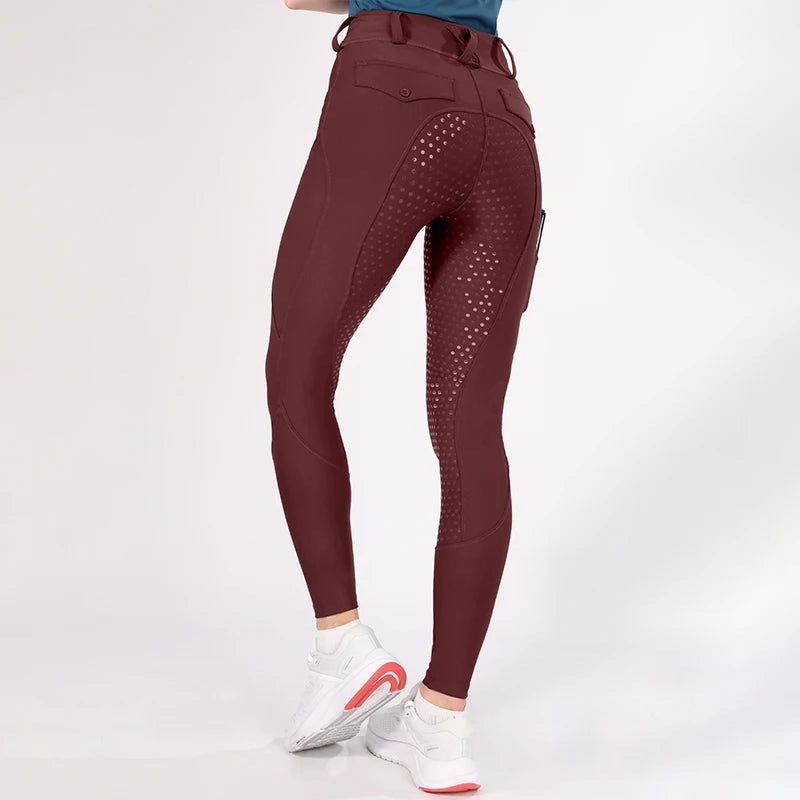 Horse Riding Pants  Women Equestrian  Full Seat Silicone Breeches - Ghoddosh