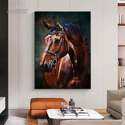 Horse Beautiful Posters and Prints Abstract Canvas Decoration