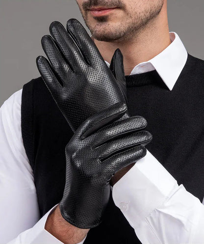 Genuine Leather Men Gloves / Breathable ,thin ,silk lining and Touchscreen Friendly @ghoddos.com