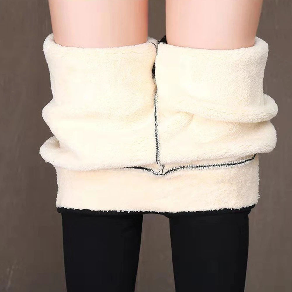 Women Leggings, Seamless High Waist Thick Padded Thermal Tight Riding Pants - ghoddosh.com