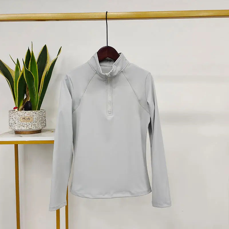 Western Zipper Horseback , Long Sleeve  Equestrian Tops
