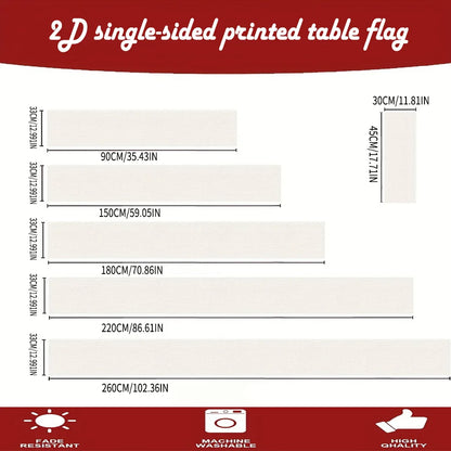 1pc Vintage Christmas Collage Table Runner, Nutcracker & Rocking Horse Design  @ghoddosh.com