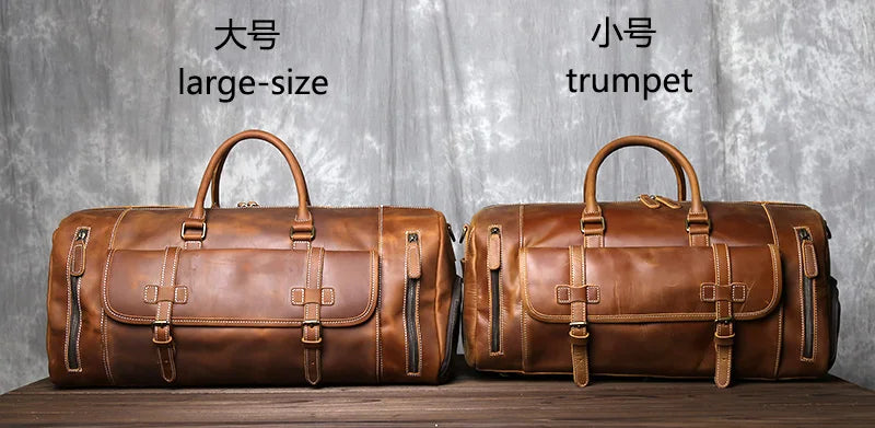 Vintage Genuine Leather Men's Equipment  Bag - Ghoddosh