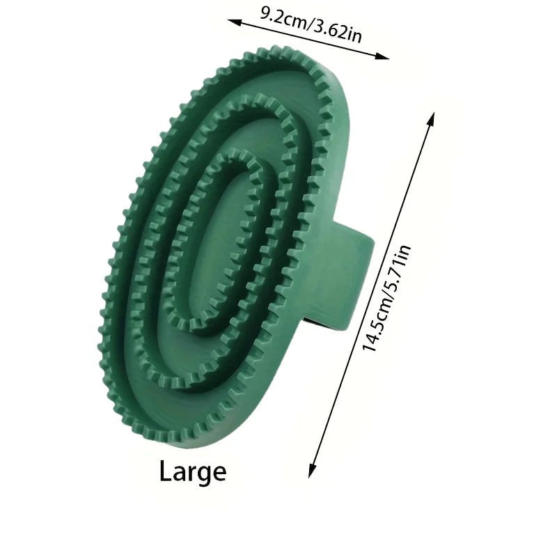 Equestrian Rubber  Cleaning & Massage Brush , Horse  Grooming Durable Detangling Tool @ ghoddosh.com