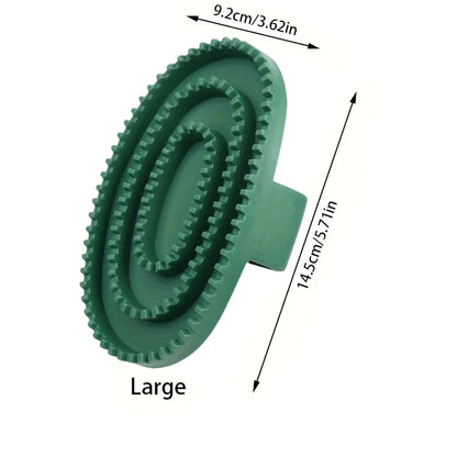 Equestrian Rubber  Cleaning & Massage Brush , Horse  Grooming Durable Detangling Tool @ ghoddosh.com