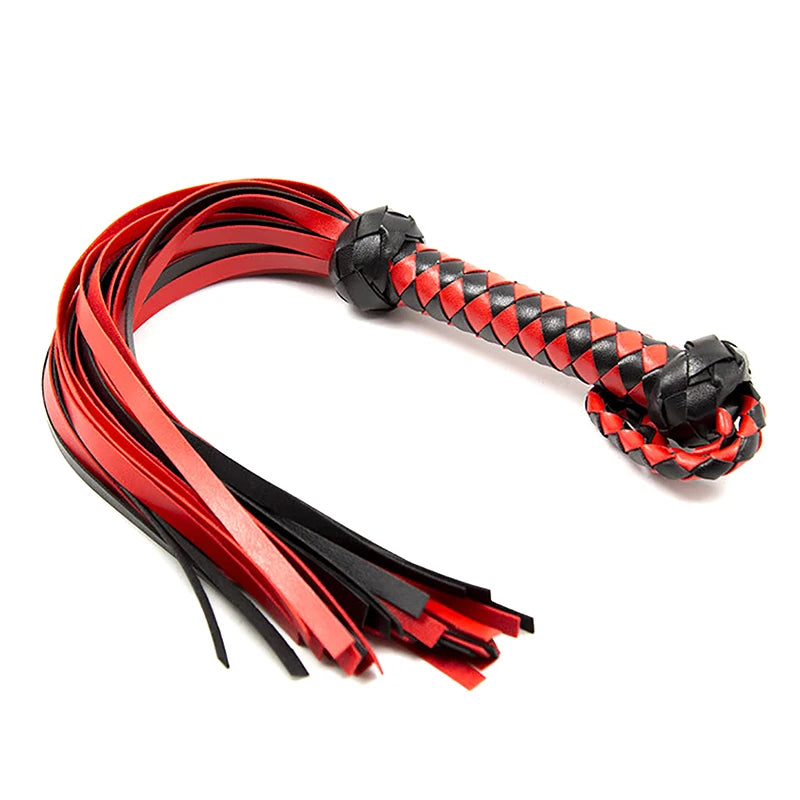 Equestrian Leather Horse Riding Whip With Woven Handle . Ghoddosh 