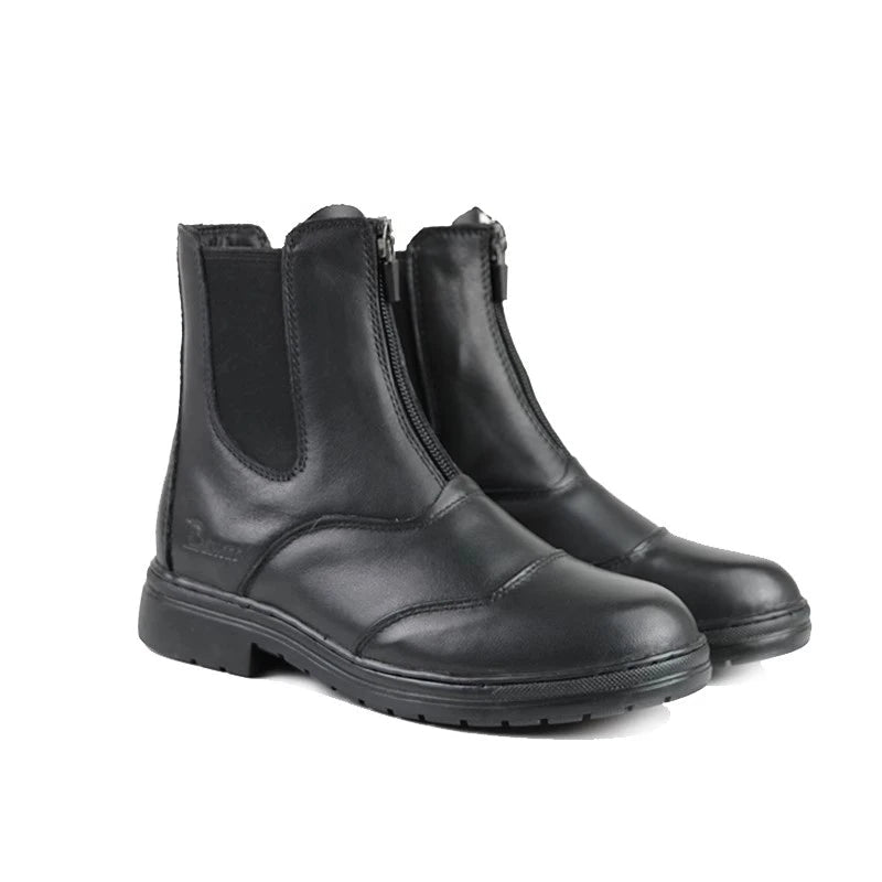 Children Equestrian  Boots , Cowhide Horse Riding Short Ankle Boots - Ghoddosh