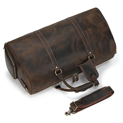 Luxury Genuine cow Leather Equipment Travel Bag - Ghoddosh 