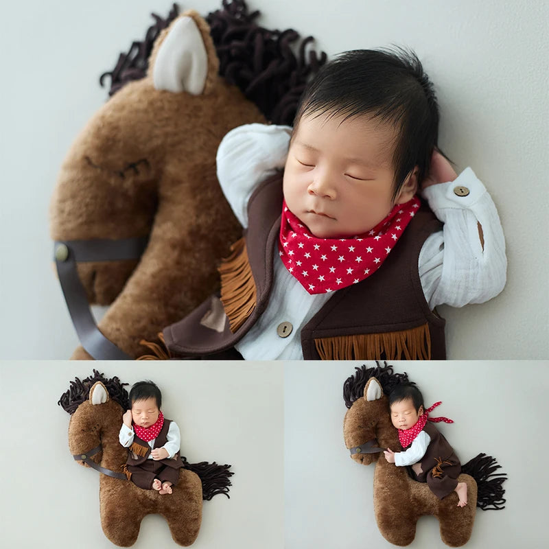 Child sleeping on a plush horse toy  @ ghoddosh.com