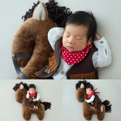 Child sleeping on a plush horse toy  @ ghoddosh.com