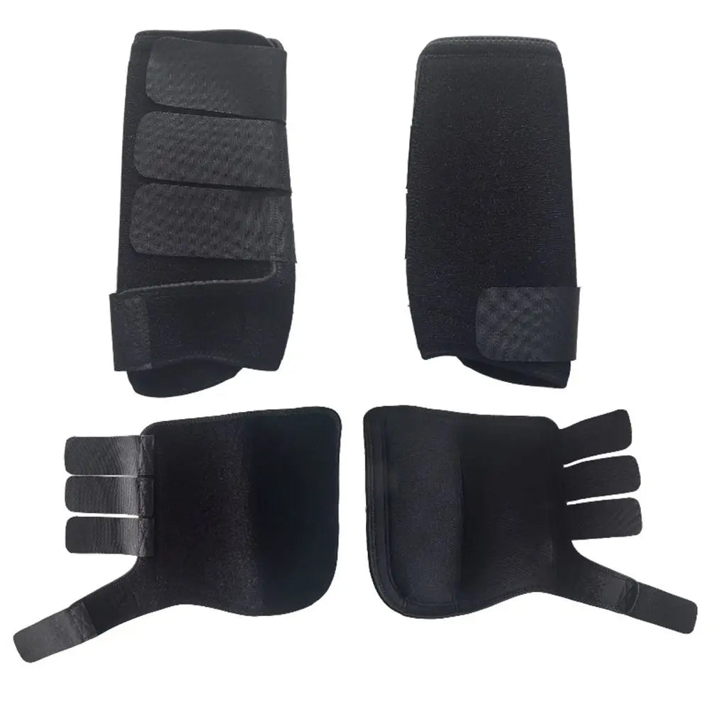 4pcs set Colorful Horse  Boots Easy To Wear Breathable Horse Leg Wraps - Ghoddosh