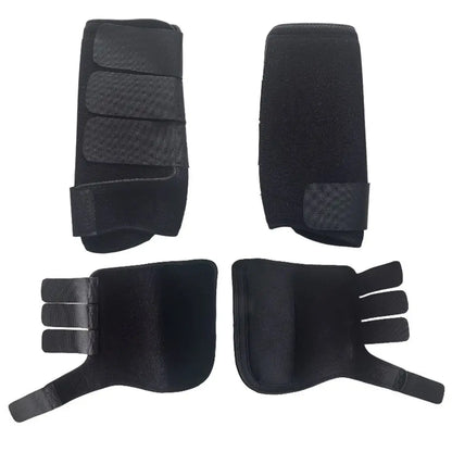4pcs set Colorful Horse  Boots Easy To Wear Breathable Horse Leg Wraps - Ghoddosh
