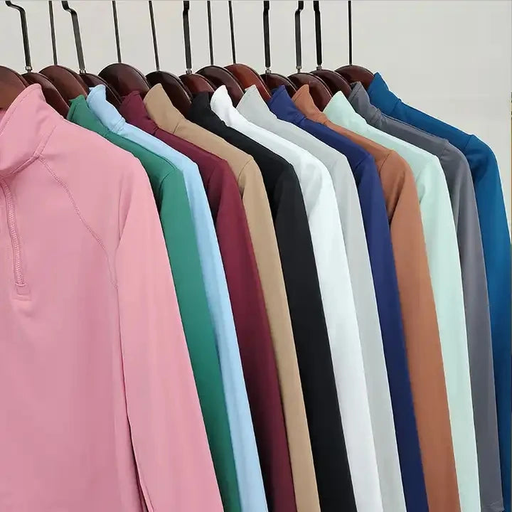 Burgundy Horse Riding T-Shirt / Women Soft Equestrian Long Sleeve Tops / Available in colors - Ghoddosh.com