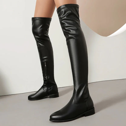 Elastic Over-the-knee Boots Woman Thigh High Boots @ ghoddosh.com