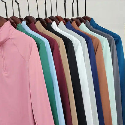 Burgundy Horse Riding T-Shirt / Women Soft Equestrian Long Sleeve Tops / Available in colors - Ghoddosh.com