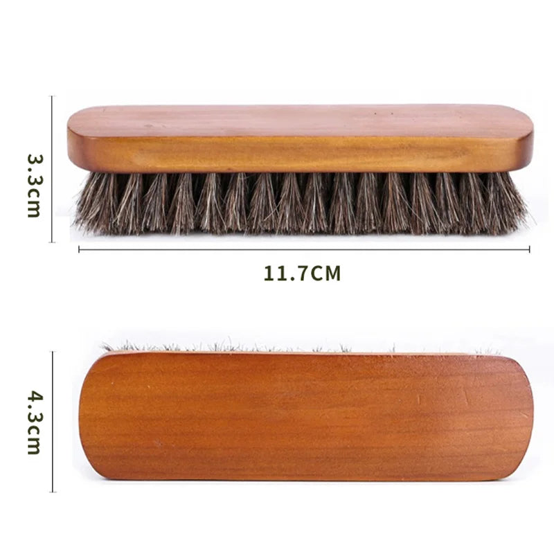 Wooden horse care Hair Polishing And Cleaning Brush