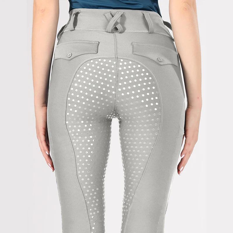 Horse Riding Pants  Women Equestrian  Full Seat Silicone Breeches - Ghoddosh