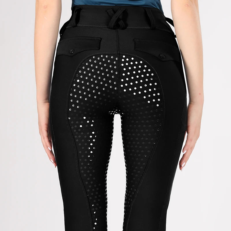 Horse Riding Pants  Women Equestrian  Full Seat Silicone Breeches - Ghoddosh