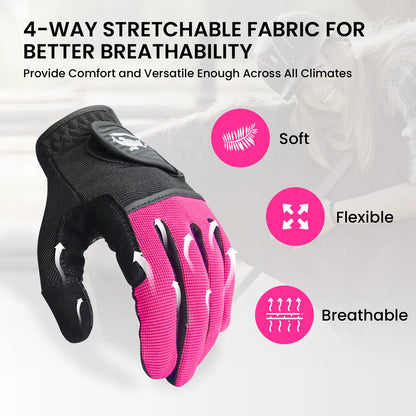 Horse Riding Gloves / Women Mesh Breathable Lightweight . Ghoddosh 