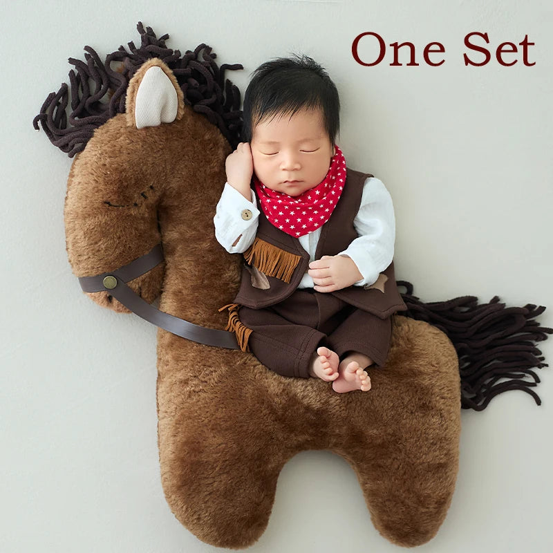 Child sleeping on a plush horse toy  @ ghoddosh.com