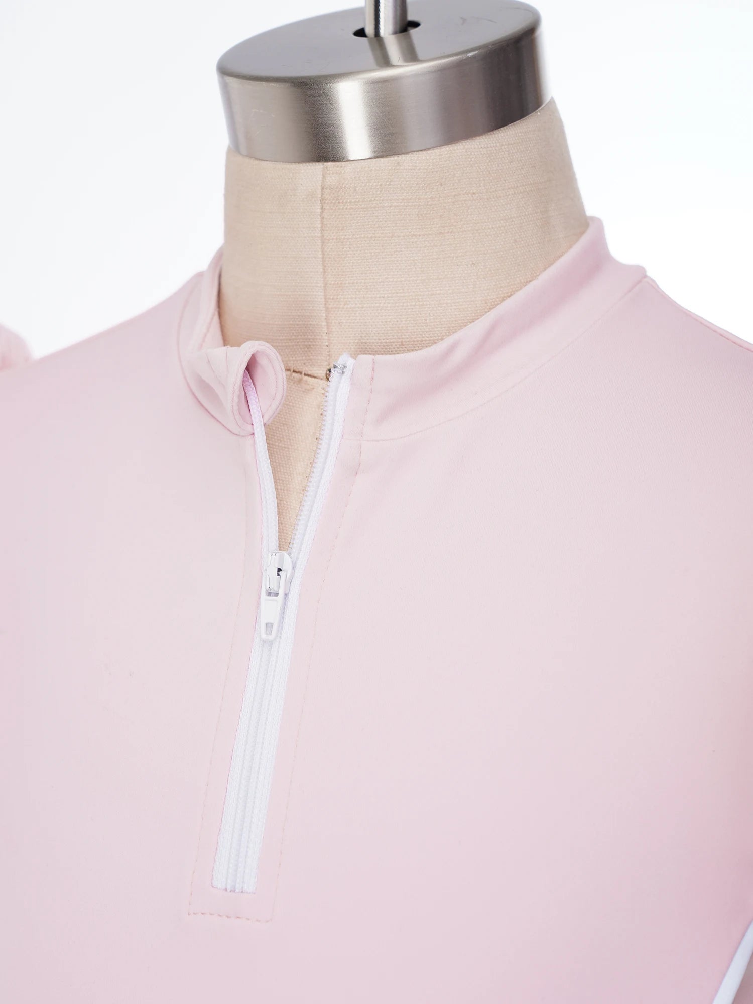 Girls Equestrian Quarter-Zip  Shirt | Kids Ruffled Sleeve Quick-Dry Horse Riding Top @ ghoddosh.com