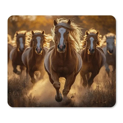 Printed horse pattern  anti-slip rubber computer mousepad @ghoddosh.com