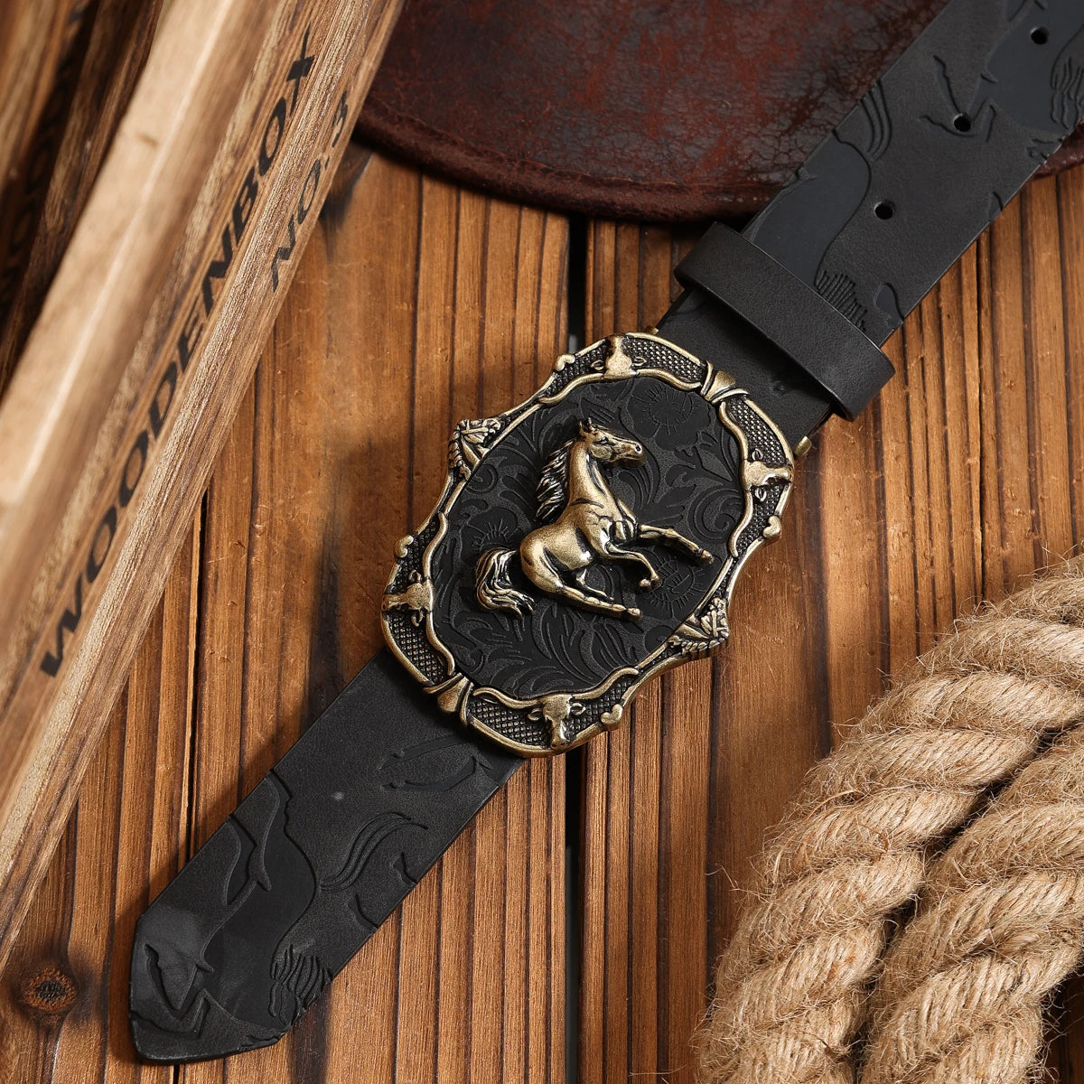 Unisex Vintage Western PU Leather Belt | Retro Denim Casual Waistband @ ghoddosh.com