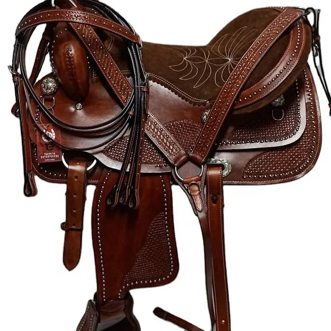 Genuine leather  saddle - Brown Color (with Matching Accessories)