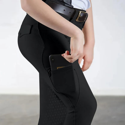 Girls’ Full‑Seat Silicone Equestrian Breeches – Durable, Comfortable & Stylish
