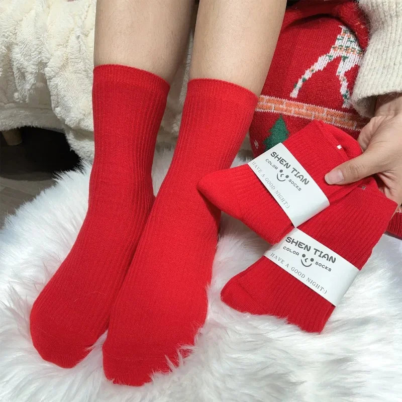 New Year of the Horse Chinese Style  2026 Zodiac Year Red Lucky  Cotton Socks  for Couple Christmas @ghoddosh.com