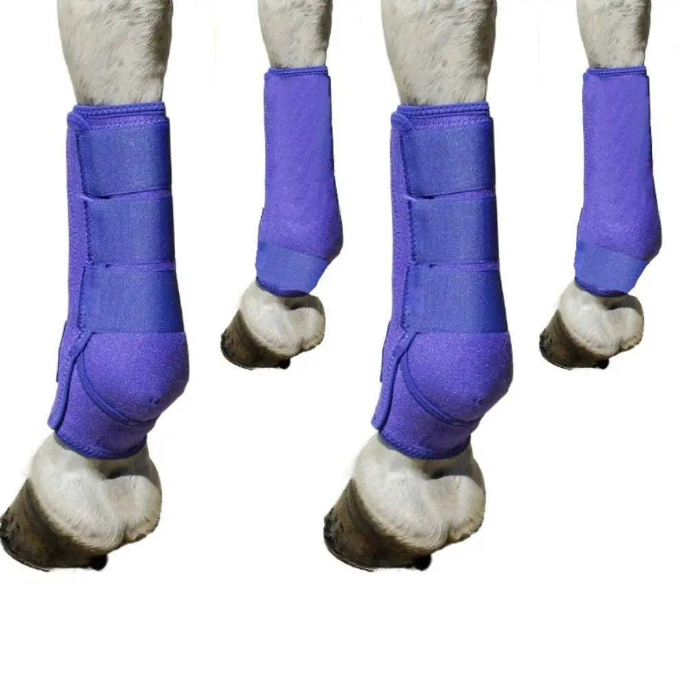 4pcs set  of Colorful Horse  Boots Easy To Wear Breathable Horse Leg Wraps - Ghoddosh