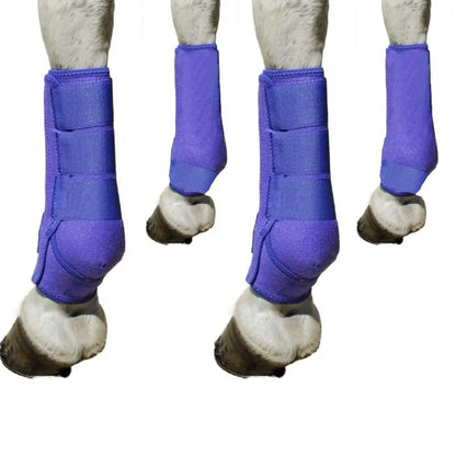 4pcs set  of Colorful Horse  Boots Easy To Wear Breathable Horse Leg Wraps - Ghoddosh