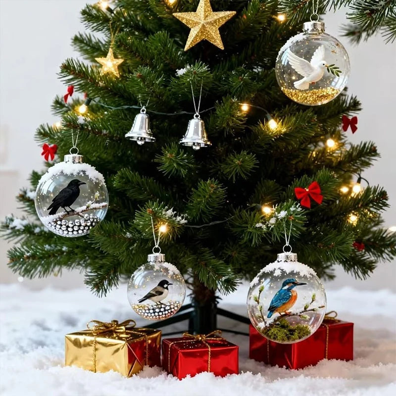 Nature's Birds Clear Christmas Ornament, Hummingbird Christmas Tree Ornaments @ghoddosh.com