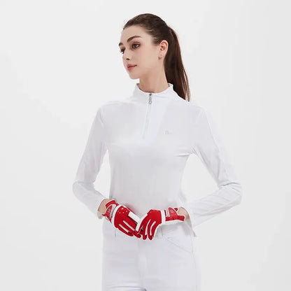 Equestrian Breathable Sun Protection Tops ,  Horse Riding Summer Shirts For Women  @ ghoddosh.com